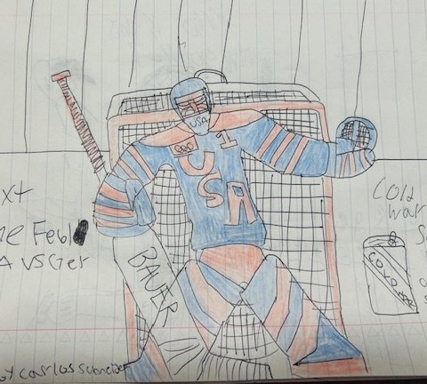 USA Olympics Hockey Goalie. Carlos Schneider. Coral Springs FL. 11 Yrs Old.