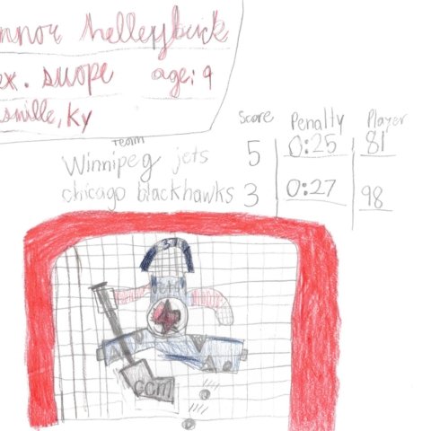 Connor Hellebuyck! Alex Swope Louisville,Ky. age 9