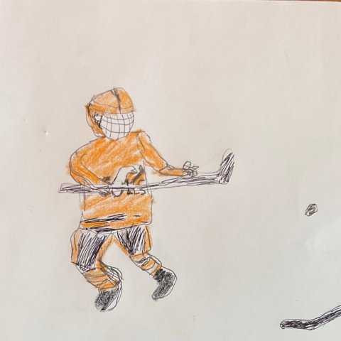 Gulls hockey player by Wander Tran, OC, CA, age 7