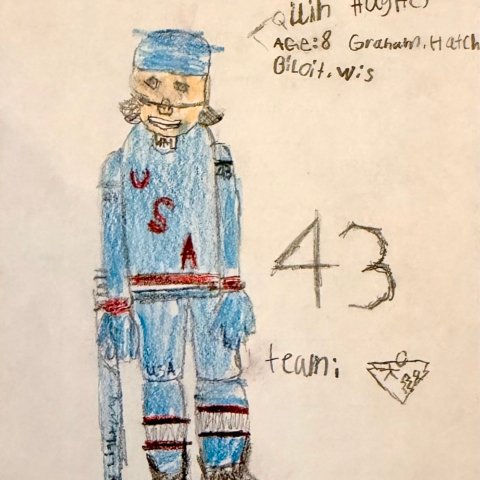 Quin Hughes LETS GO USA! By: Graham Hatch, Age 8, Beloit WI
