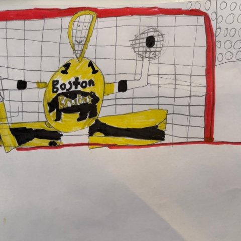 Let’s go Swayman! Logan Tavano, Duxbury MA, age: 8