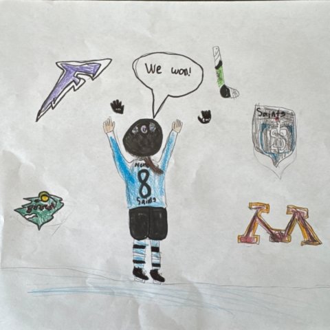 That feeling when the gloves come off…Miri Nelson, St. Paul, MN, age 10