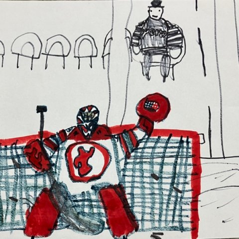 Markstrom makes a save! San Antonio, TX. Age 7