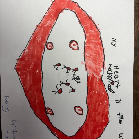 My heart is filled with Hockey! By, Maverick Hludzik 8 years old, Dartmouth ma