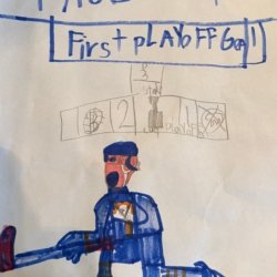 Tage Thompson Round 1 – first goal! Riley, Rochester, 6 years old