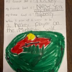 Minesotta Wild Dreams by Salvatore Lanciotti age 7 Kings Park NY