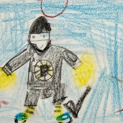 Boston Bruins. by Malcolm Dissly, Bozeman, MT age 7